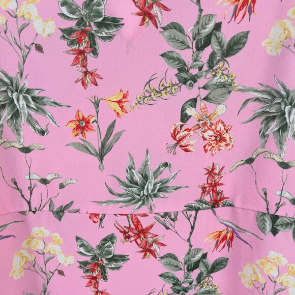 Gibson Latimer Carnation Pink Botanical Floral Print Shirt Womens Size Medium - Picture 2 of 6